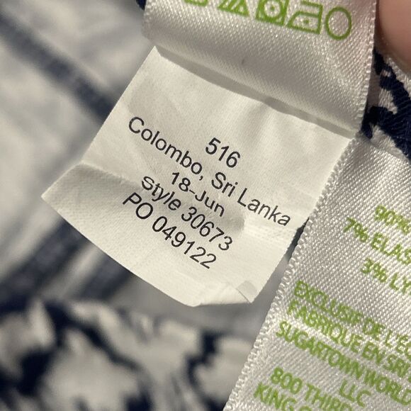 Lilly Pulitzer Shorts Womens 6 Kelly Stretch Navy Pineapple Party Resort Pockets - Picture 5 of 7